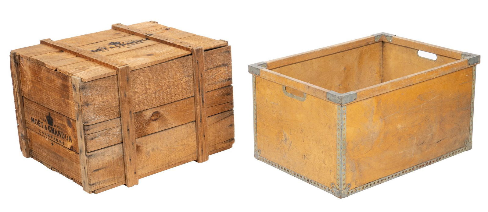 (2) Vintage French Crates (1 of 6)