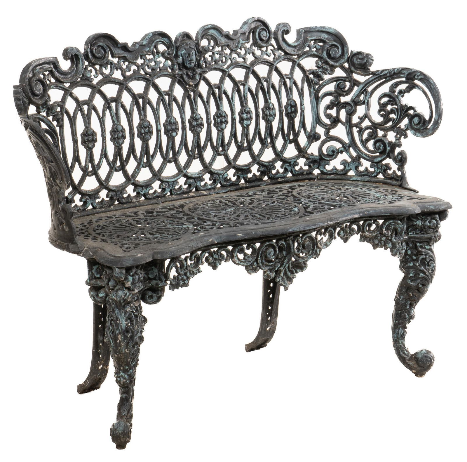 19th C. Rococo Style Garden Bench (1 of 4)