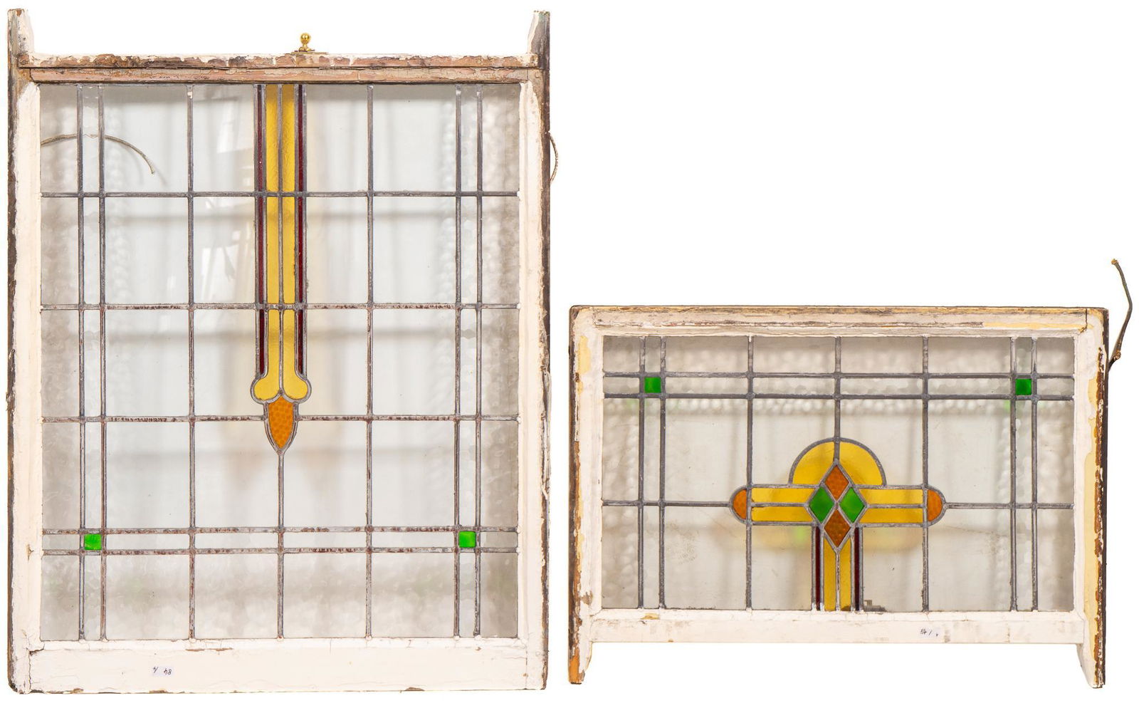 (2) Stained Glass Window Panels (1 of 10)