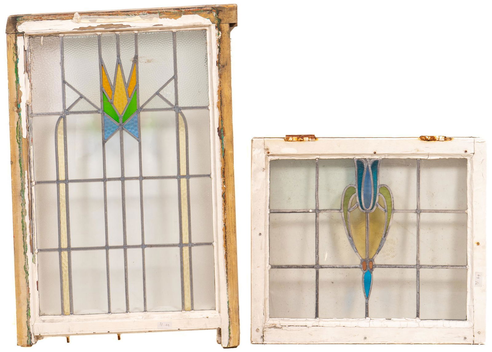 (2) Stained Glass Window Panels (1 of 5)
