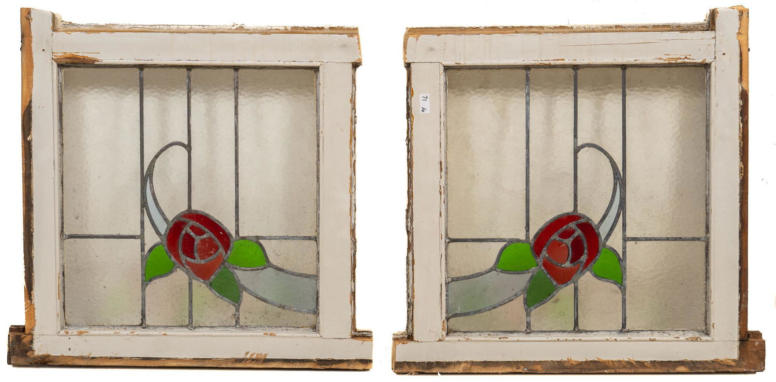 (2) Stained Glass Window Panels (1 of 4)