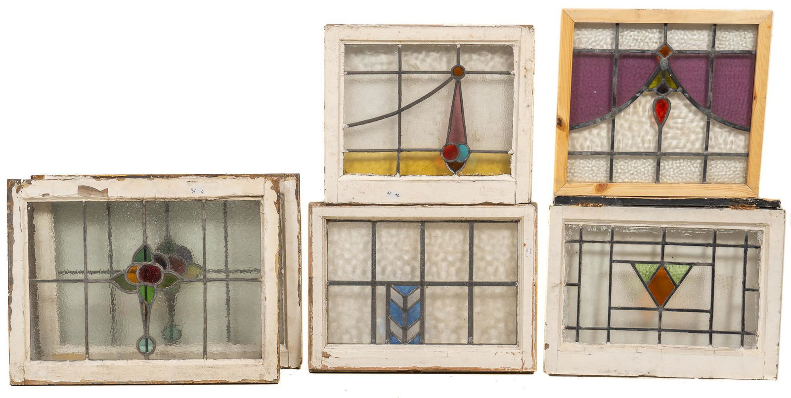 (6) Stained Glass Window Panels (1 of 9)