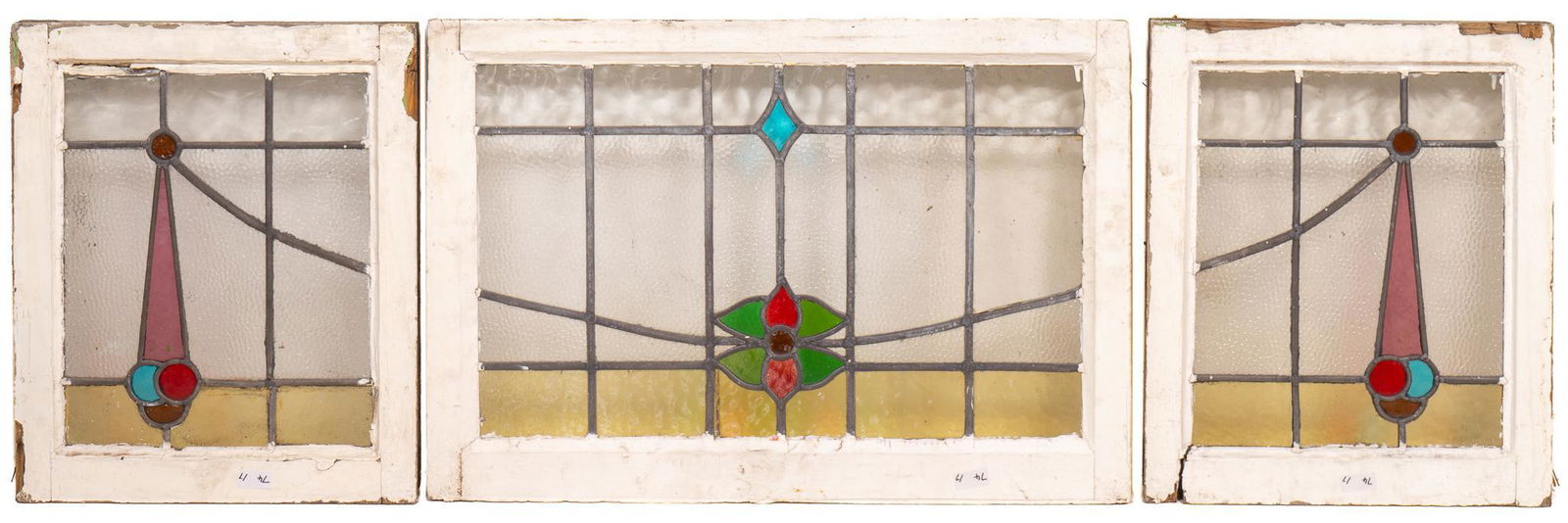 (3) Stained Glass Window Panels (1 of 10)