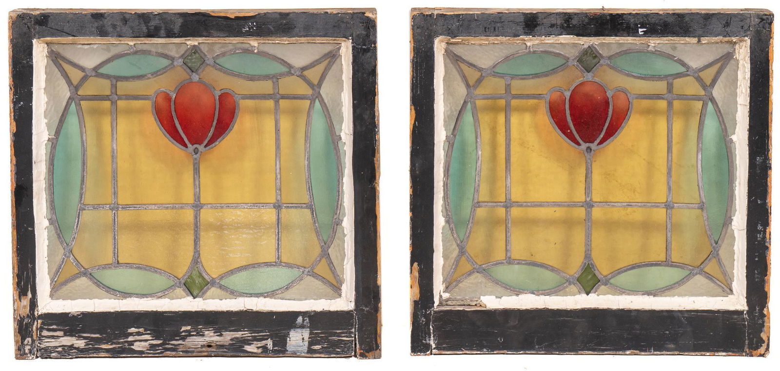 (2) Stained Glass Window Panels (1 of 8)