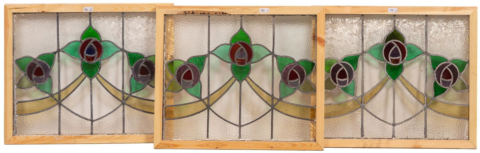 (3) Stained Glass Window Panels (1 of 5)