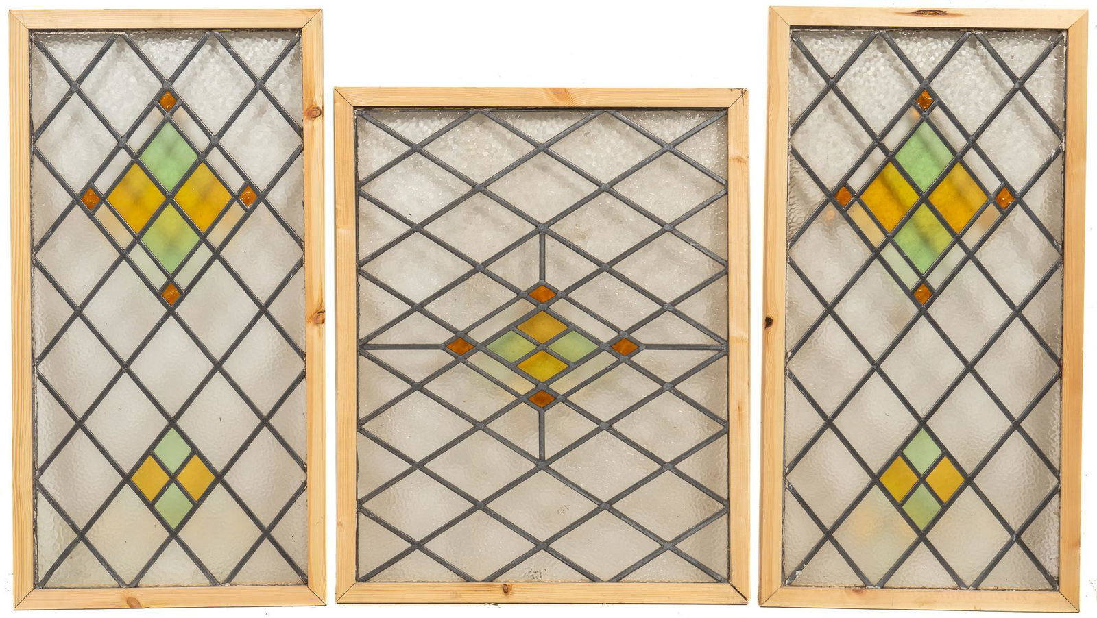 (3) Stained Glass Window Panels (1 of 5)