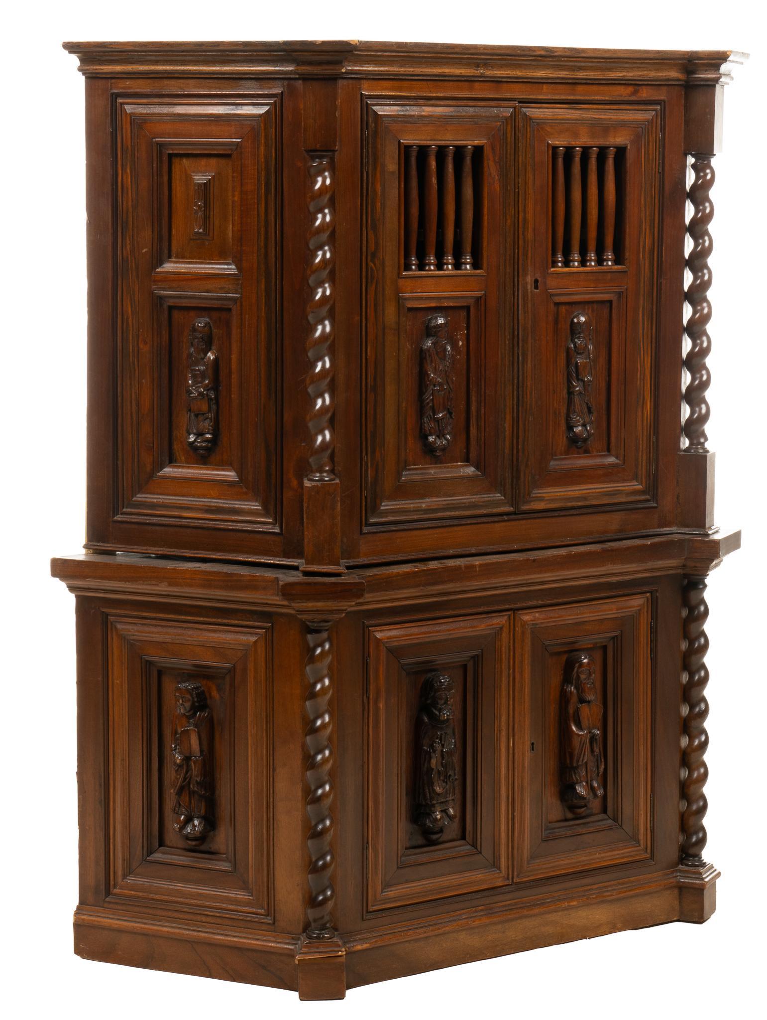Henri II Style Barley Twist Cabinet (1 of 5)