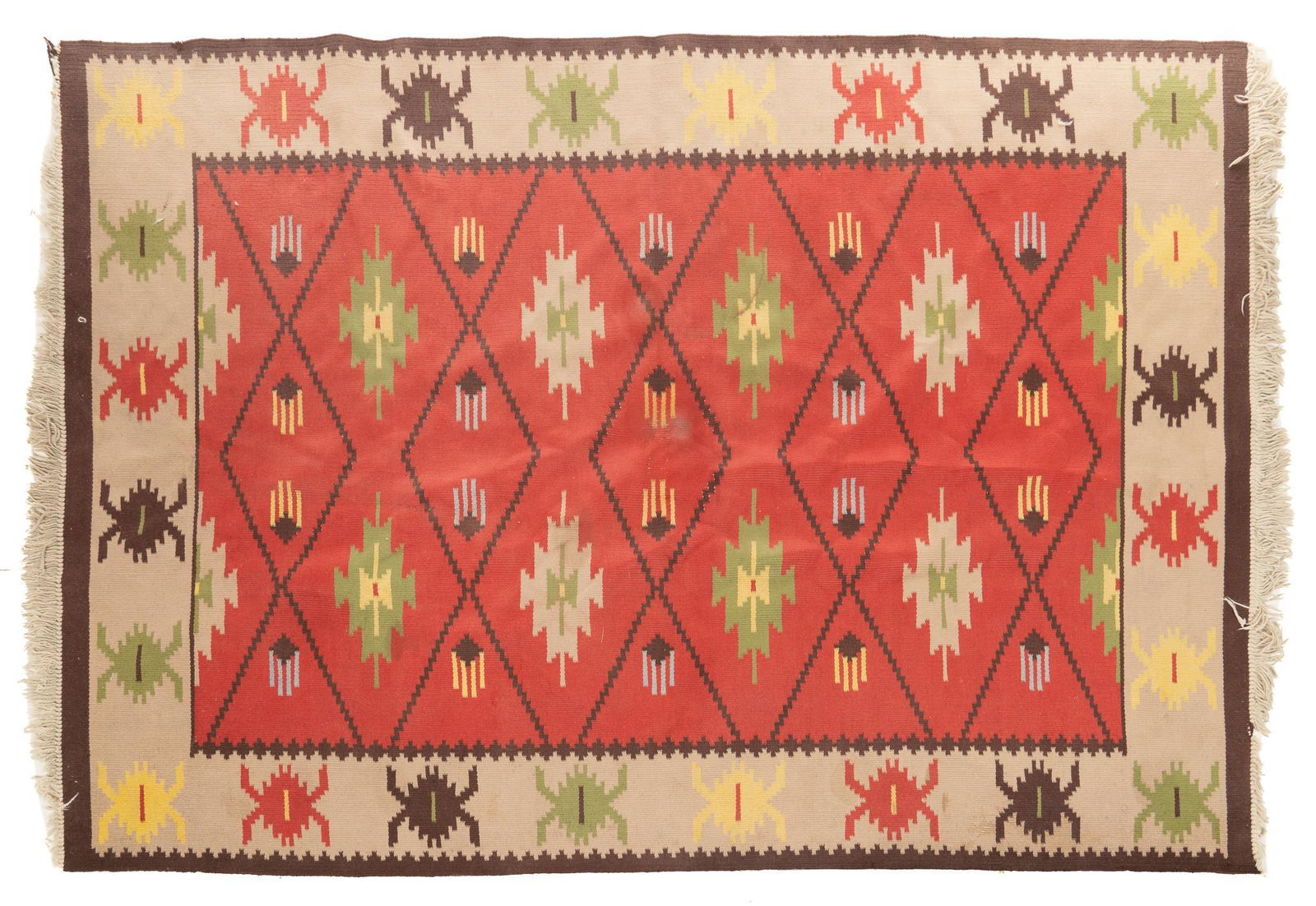 Handmade Turkish Kilim Rug, 11'10" x 8'1" (1 of 3)