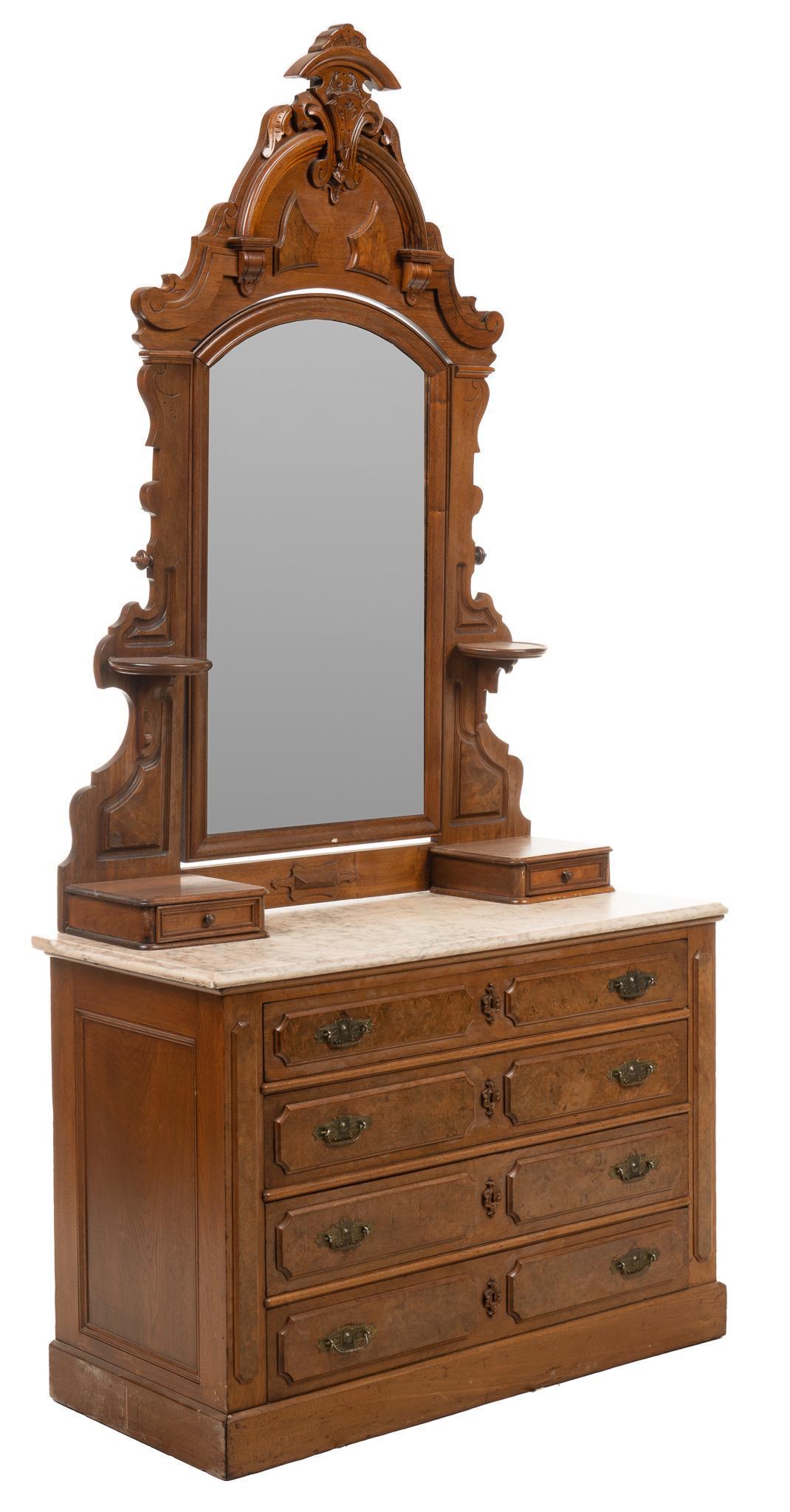 Eastlake Style Marble Top Vanity (1 of 5)