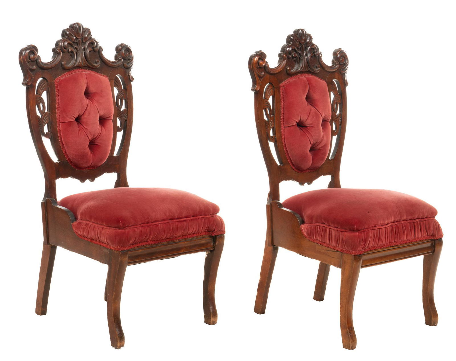 Pair of Victorian Style Parlor Chairs (1 of 4)