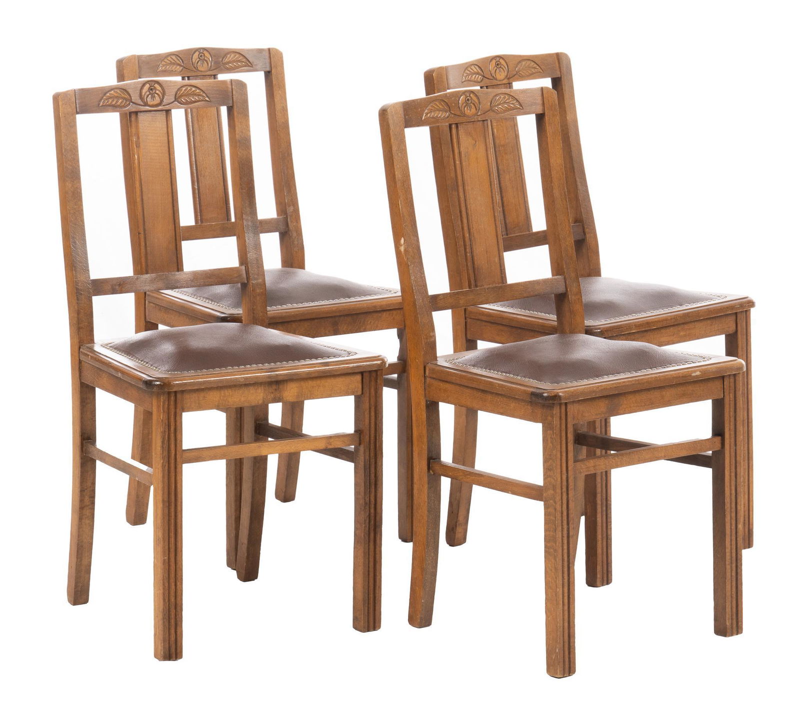 Set of (4) Art Deco Dining Chairs (1 of 4)