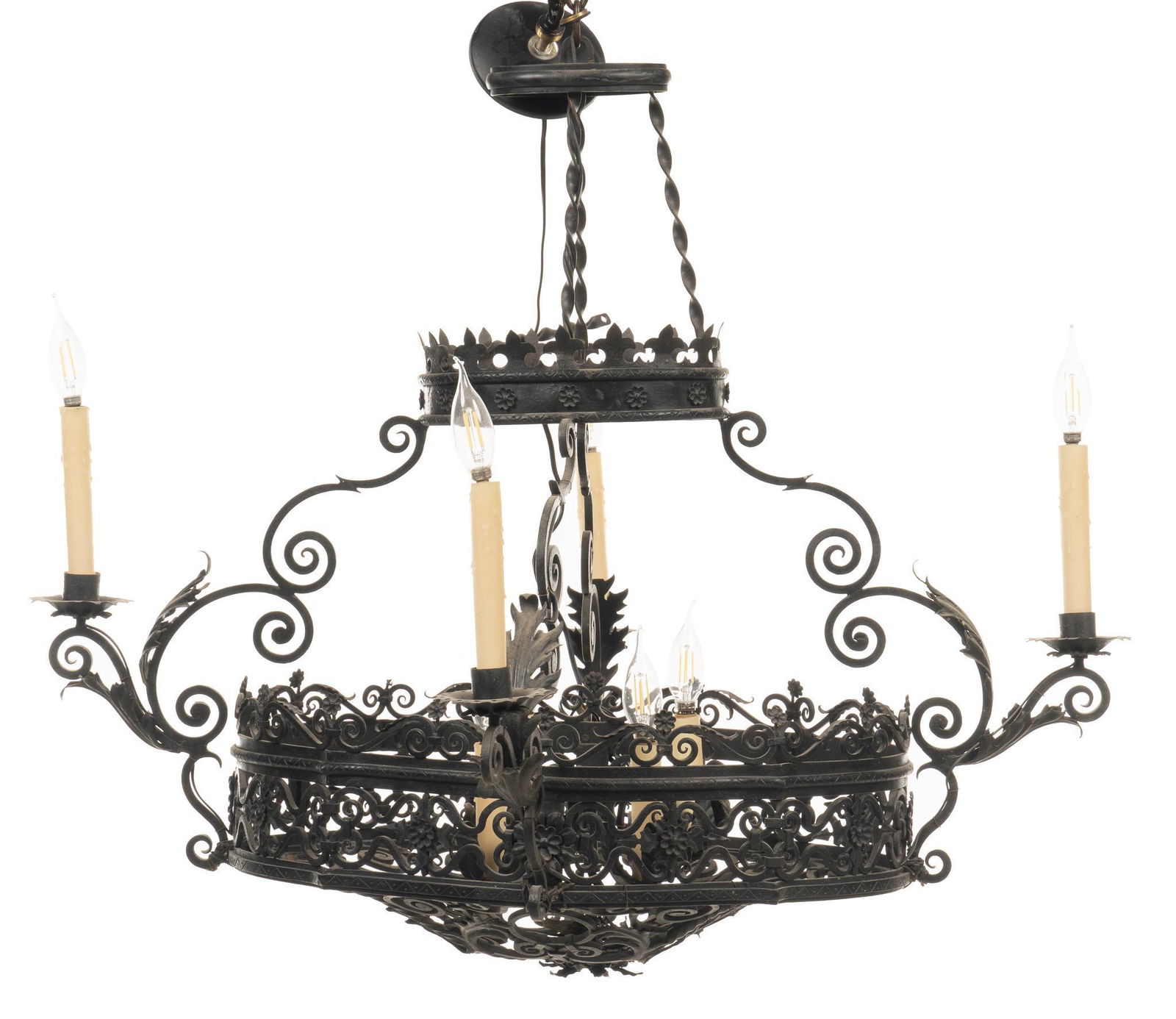 Wrought Iron Chandelier (1 of 4)