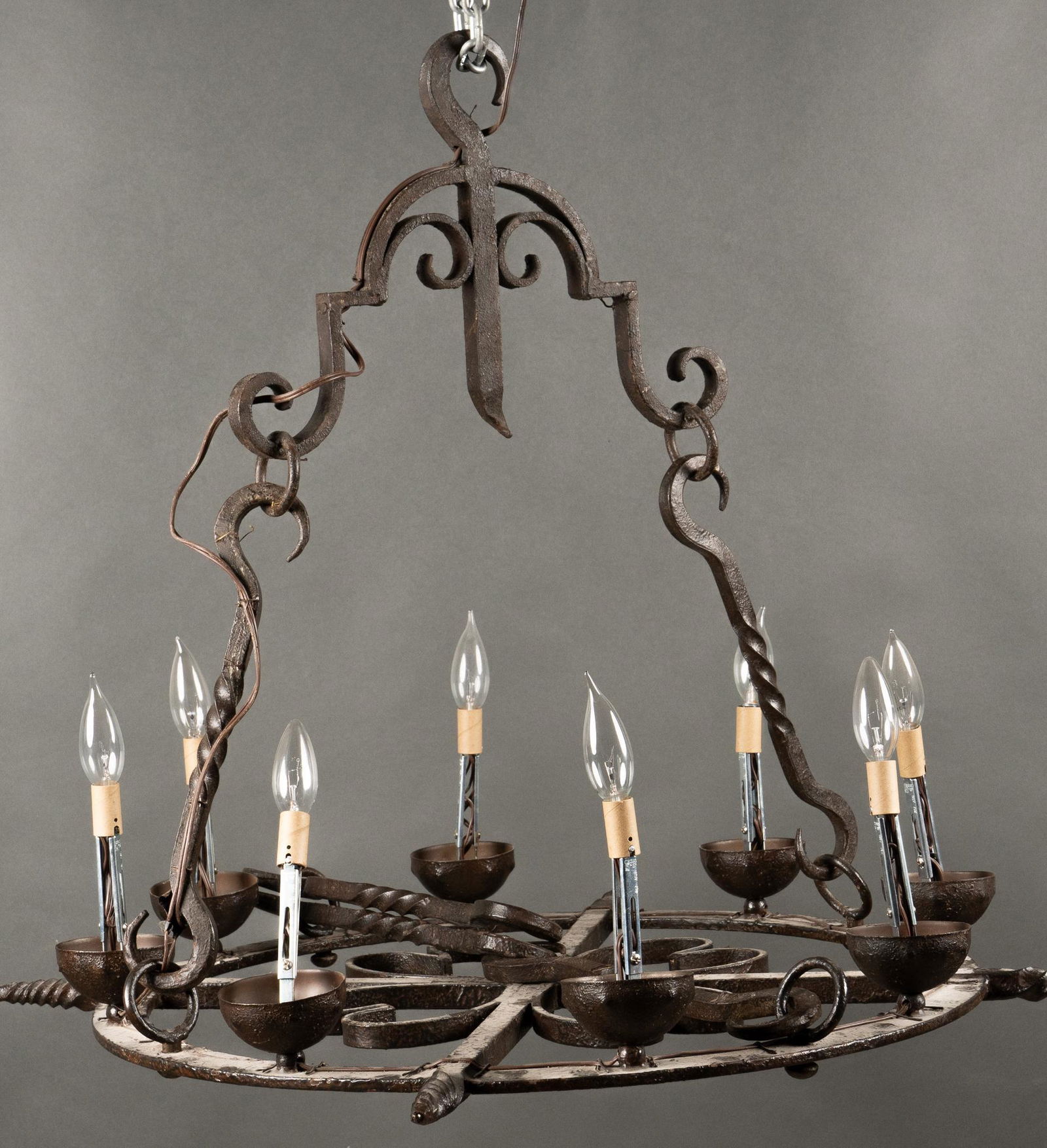 Medieval Style Wrought Iron Chandelier (1 of 10)