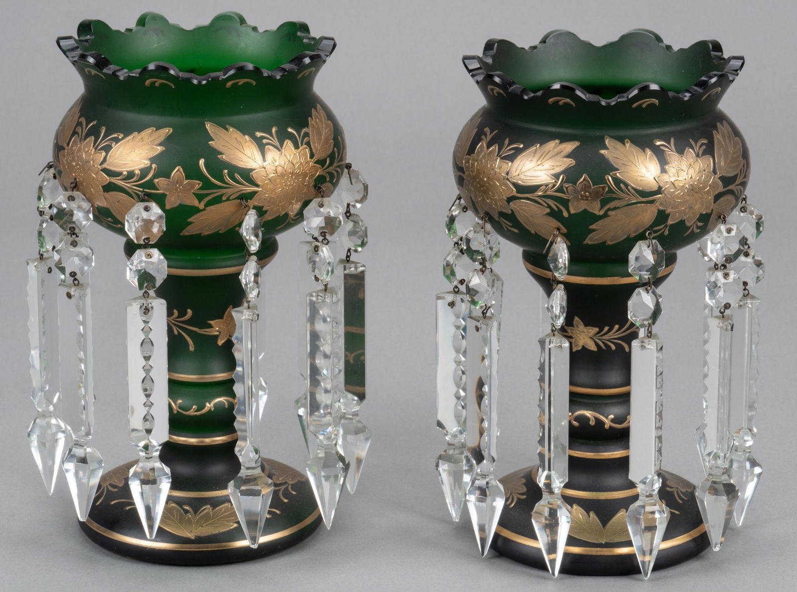 Pair of Vintage Bohemian Mantel Lusters (1 of 6)