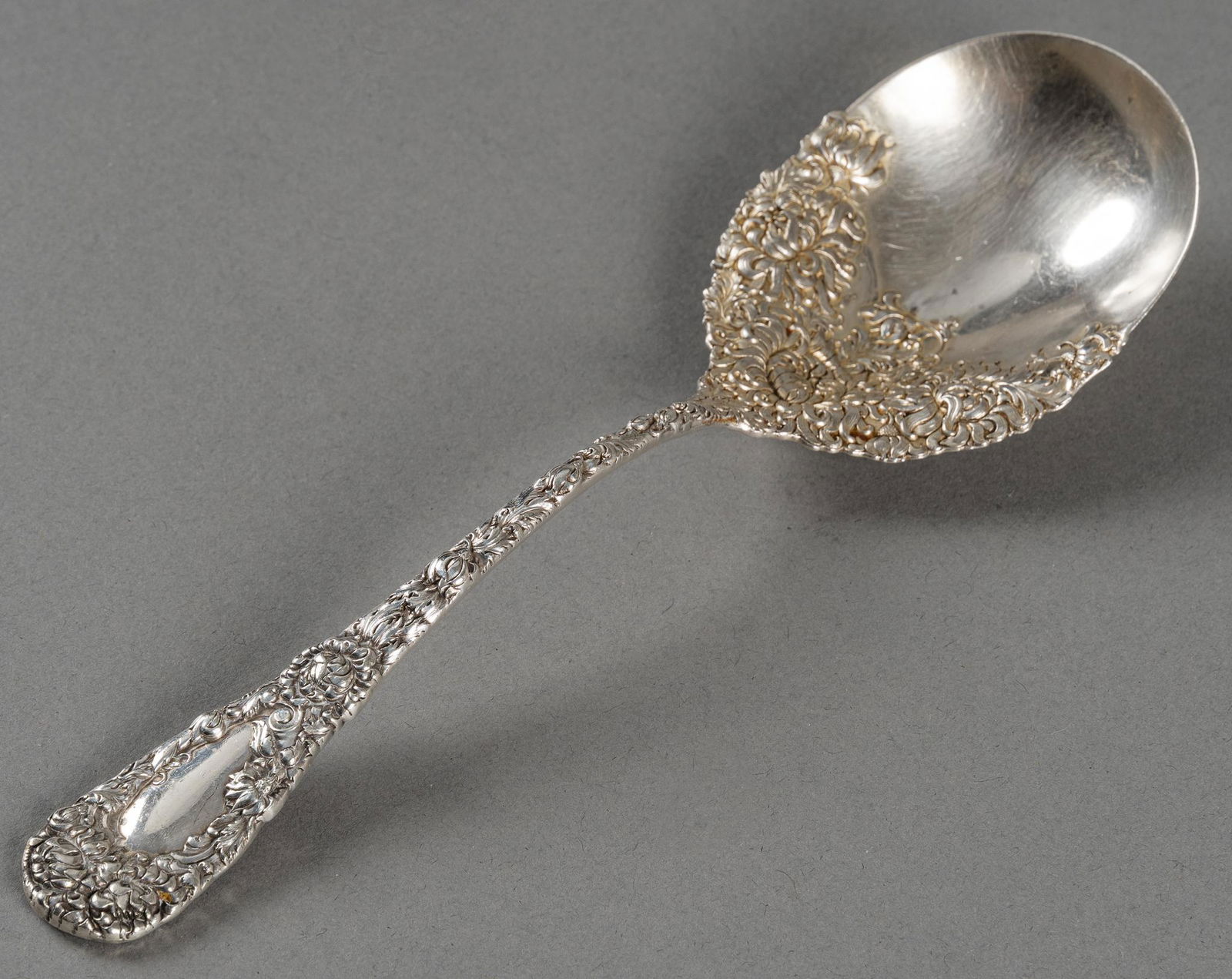 Durgin Sterling Silver 'Chrysanthemum' Serving Spoon (1 of 7)