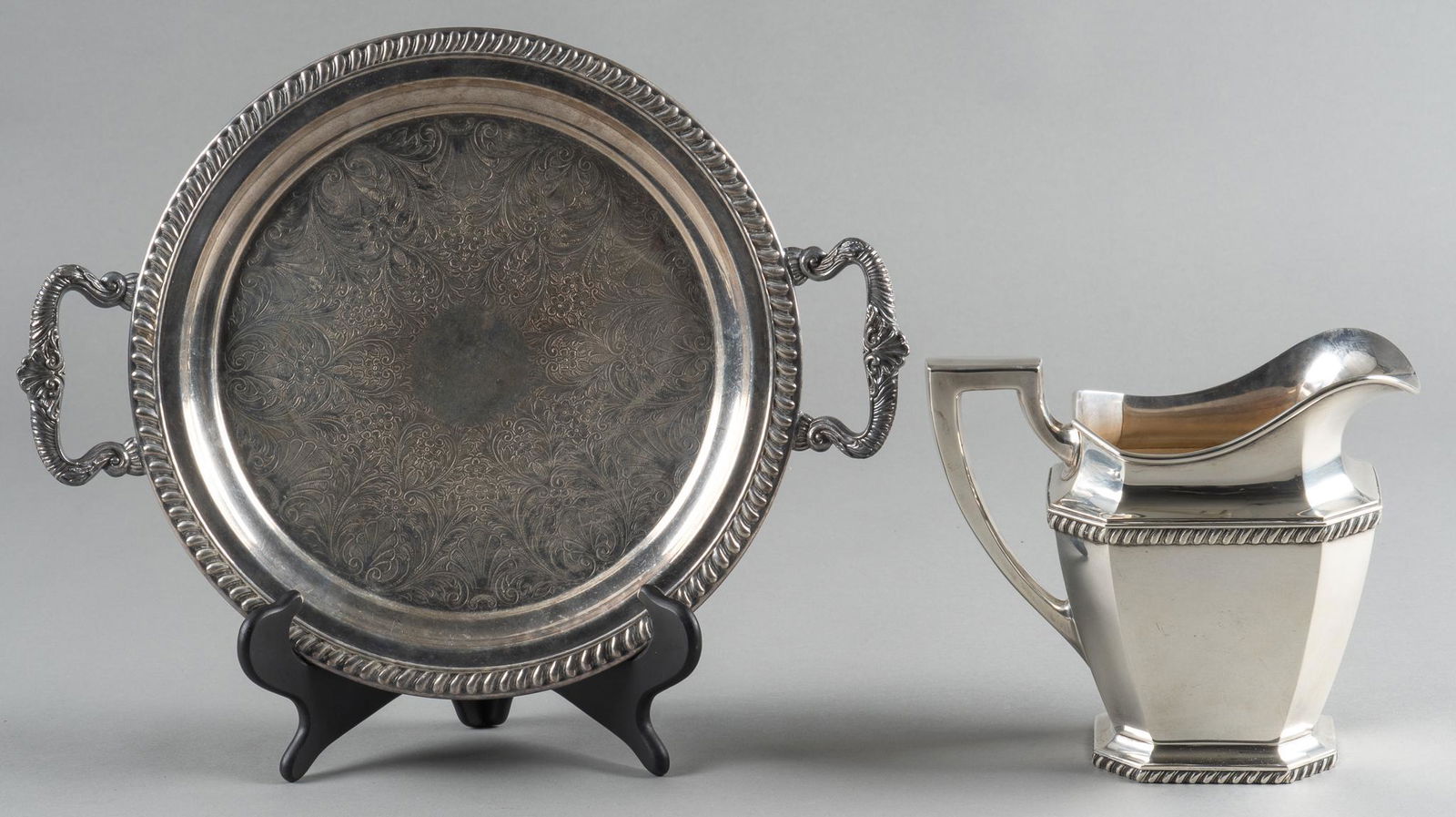 Black, Starr and Frost Sterling Silver Water Pitcher with  Silverplate Tray (1 of 6)