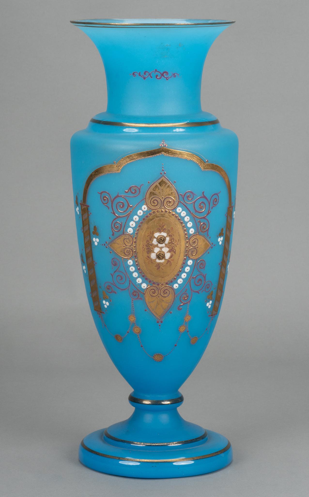 Light Blue Opaline Glass Vase (1 of 5)