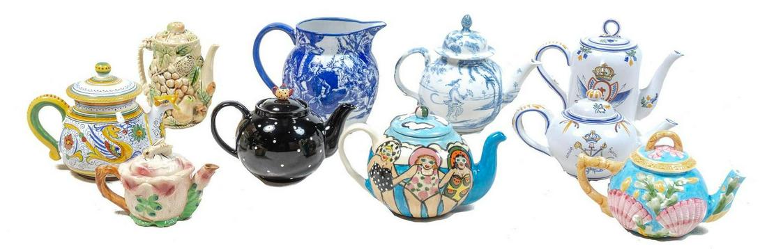 Collection of 10 Vintage Tea Pots (1 of 9)