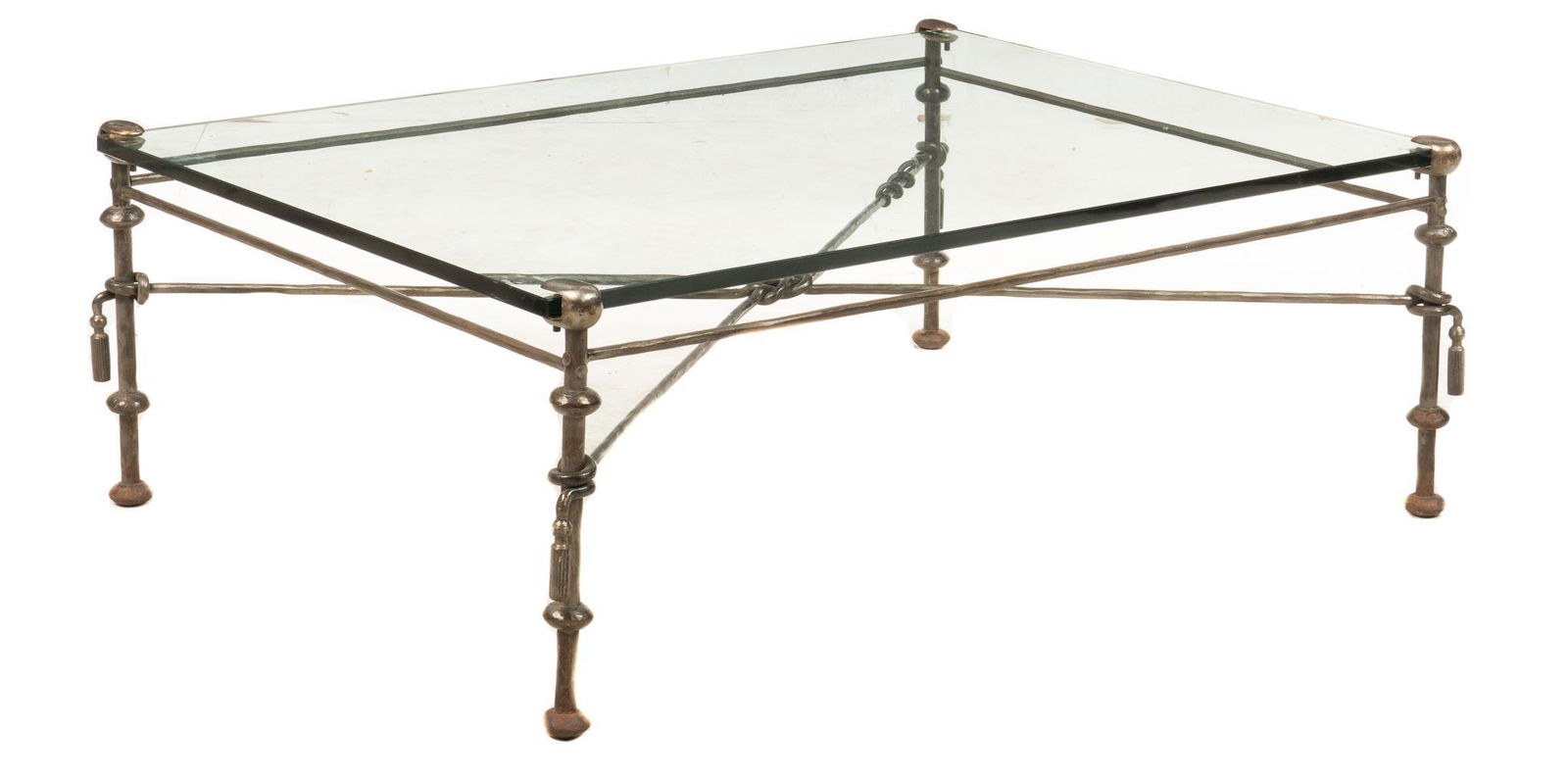 Cast Steel Glass Top Coffee Table (1 of 4)