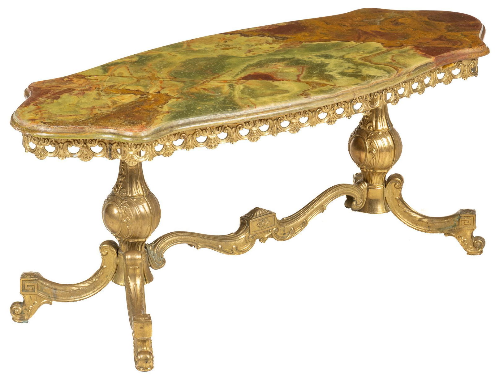 French Empire Style Onyx Top Coffee Table (1 of 5)