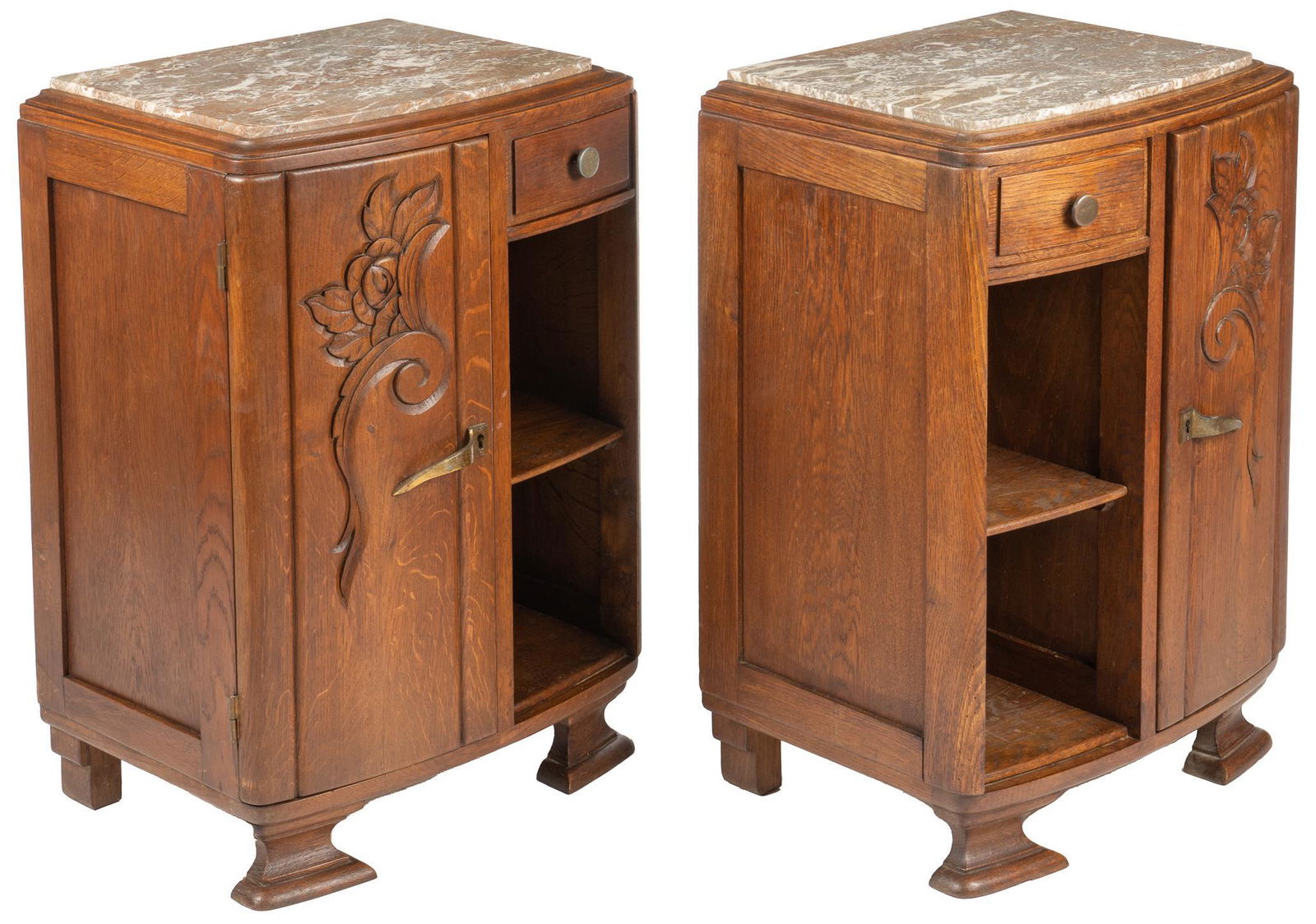Pair of French Art Deco Nightstands (1 of 6)