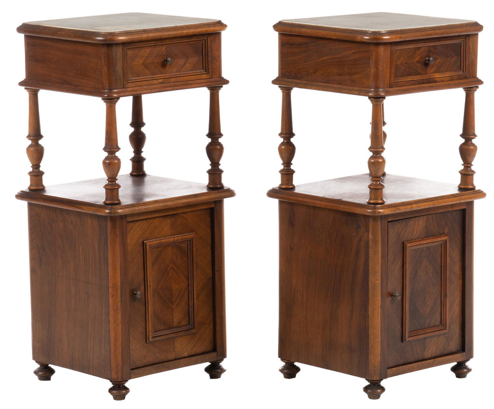 Pair of Louis XVI Style Nightstands (1 of 5)