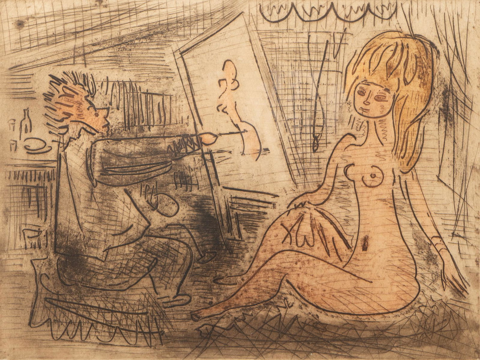 Etienne Ret, "Artist and Model", ed. 2/75 (1 of 6)