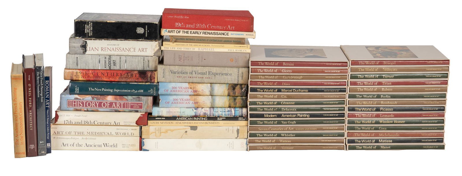 Collection of (55) Art History Books: Collection of fifty-five art history books, from Roman art to modern art Provenance: The Estate of Dr. Robert and Delores Bogard, Alamo Heights, Texas We happily provide seamless shipping services o