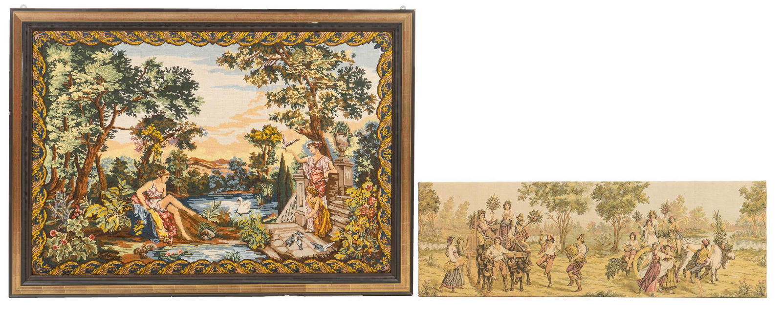 (2) Needlepoint Tapestries (1 of 6)