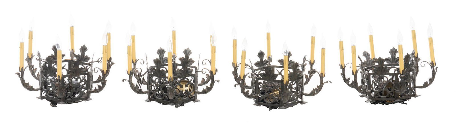 Set of (4) Iron Chandeliers (1 of 3)