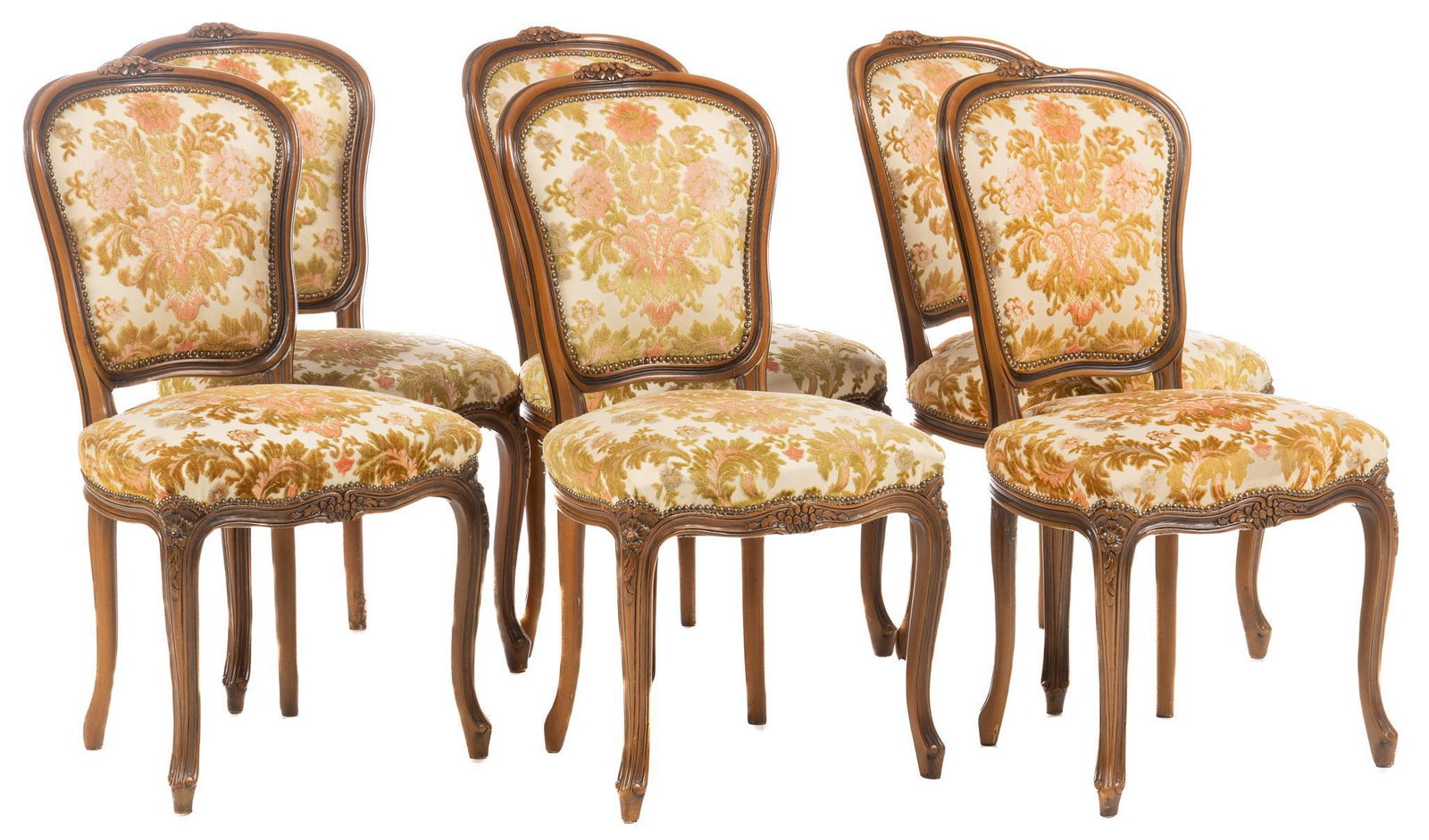 Set of (6) Louis XV Style Dining Chairs (1 of 4)