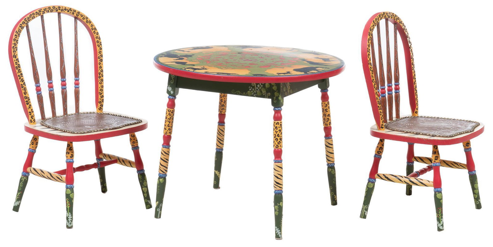 Painted Child's Table and Chairs (1 of 3)