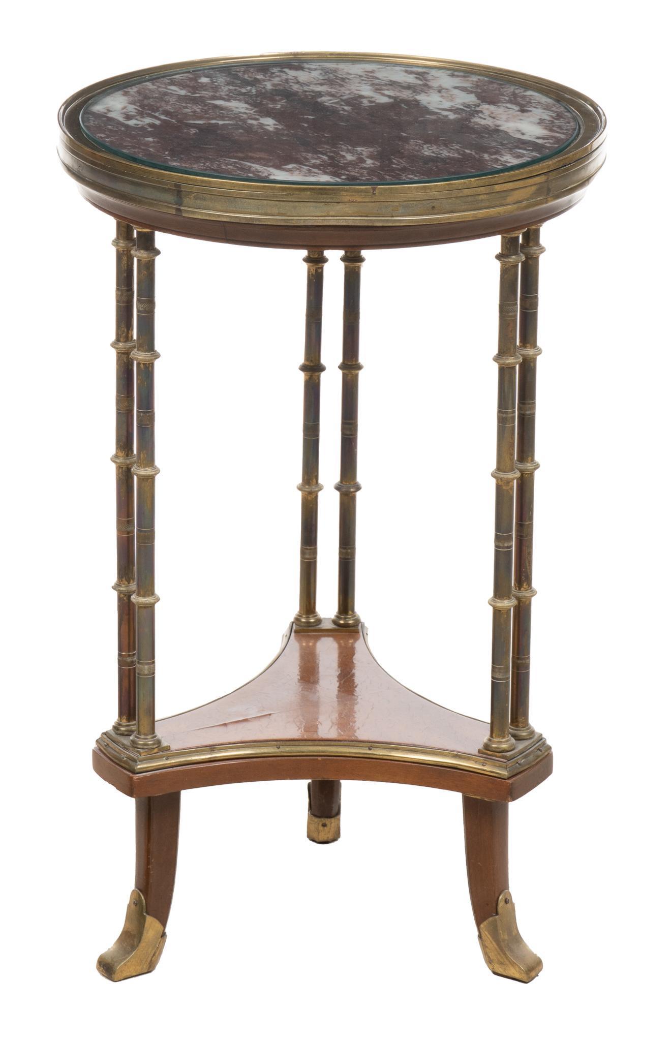 French Victorian Style Marble Top End Table (1 of 4)
