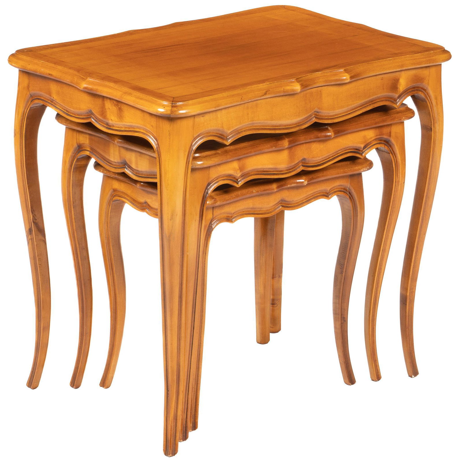 Set of (3) Louis XV Style Nesting Tables (1 of 6)