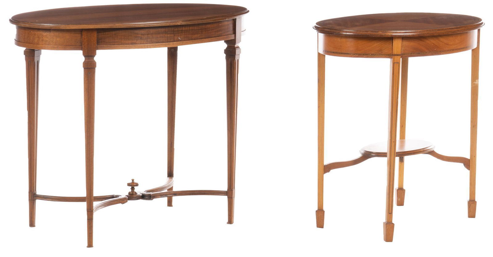 Pair of Louis XVI Style Walnut Side Tables (1 of 4)