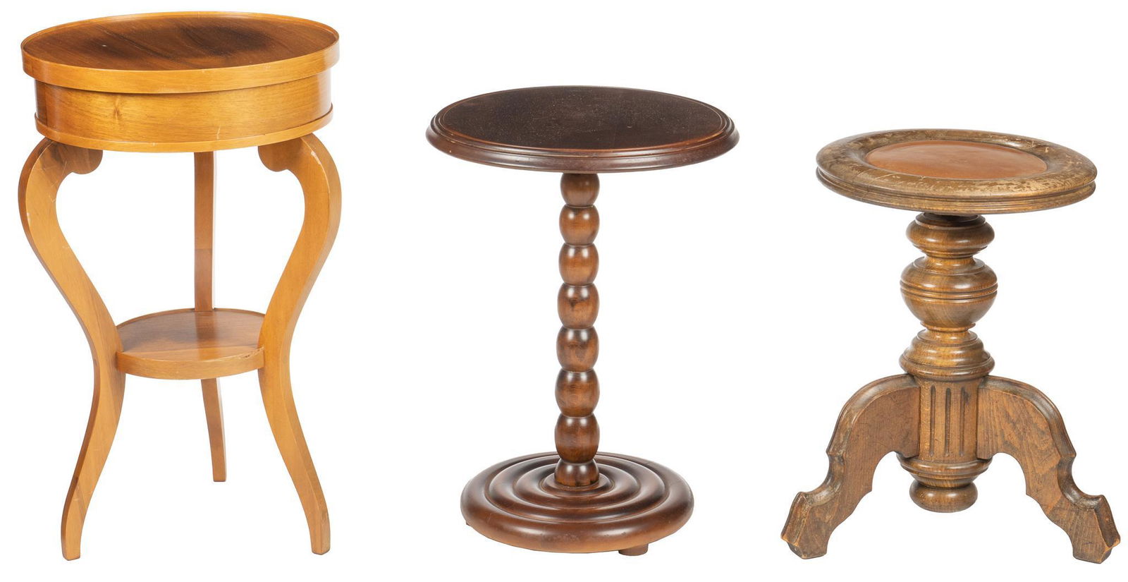 (3) Pedestal Side Tables (1 of 5)