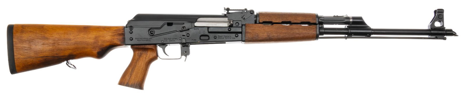 NIB Zastava ZPAP M77 PS 308 WIN Semi Auto Rifle: Serial: Z77-007759 Manufacturer: Zastava Arms, Serbia Model: ZPAP M77PS Caliber: 308 Winchester Barrel length: 19.7 in. OAL: 40.5 in. (box: 47.5 x 9 x 4 in.) Condition: Factory NIB Includes: Factory b