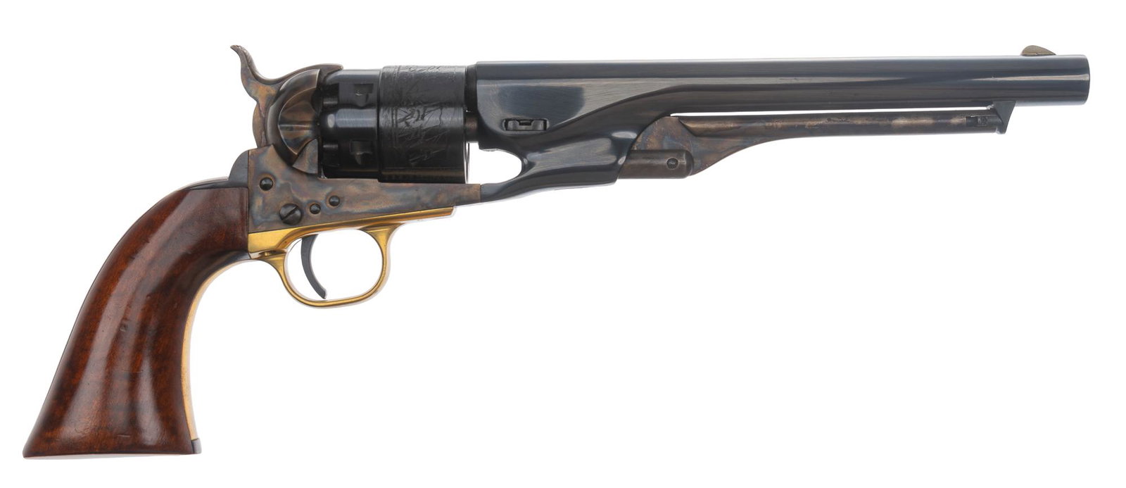 Colt Signature Series 1860 Army .44 Cal Percussion Revolver: Serial: 213998 Manufacturer: Colt Blackpowder Arms Co. Model: 1860 Army Signature Series Caliber: .44 Cal. Barrel Length: 8 in. OAL: 14.25 in. Condition: Excellent; very few signs of handling; bore is