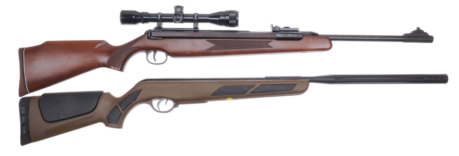 Pair of Pellet Rifles: Game BC Bull Whisper & Diana M 48/52: Includes: (1) Gamo Bone Collector Bull Whisper .177; 1300 fps; SN: 04-1C-038355-14 (2) RWS Diana M 48/52 .177 w/ RWS M350 4x32 scope; SN: 983408 Condition: (1) Very Good; light wear; bright bore w/ st