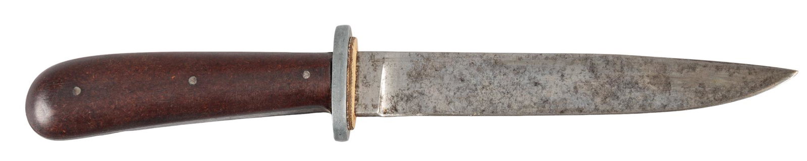 German WWII Era Boot Knife By Puma: Manufacturer: Puma, Solingen Model: Boot Knife Blade Length: 5.75 in. Overall Length: 10.5 in. Condition: Good; blade has sharpening marks (appears to be period) and light darkening marks throughout; 