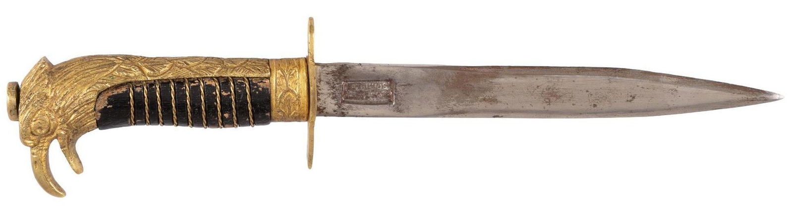 WWII Italian GIL Fascist Youth Dagger W/ Scabbard: Manufacturer: P. HÃƒÂ¶rster-Solingen Model: Fascist Youth GIL Dagger Blade Length: 6.75 in. OAL: 11.25 in. Condition: Fair-Good; brass handle w/ wood insert has moderate handling marks; blade has