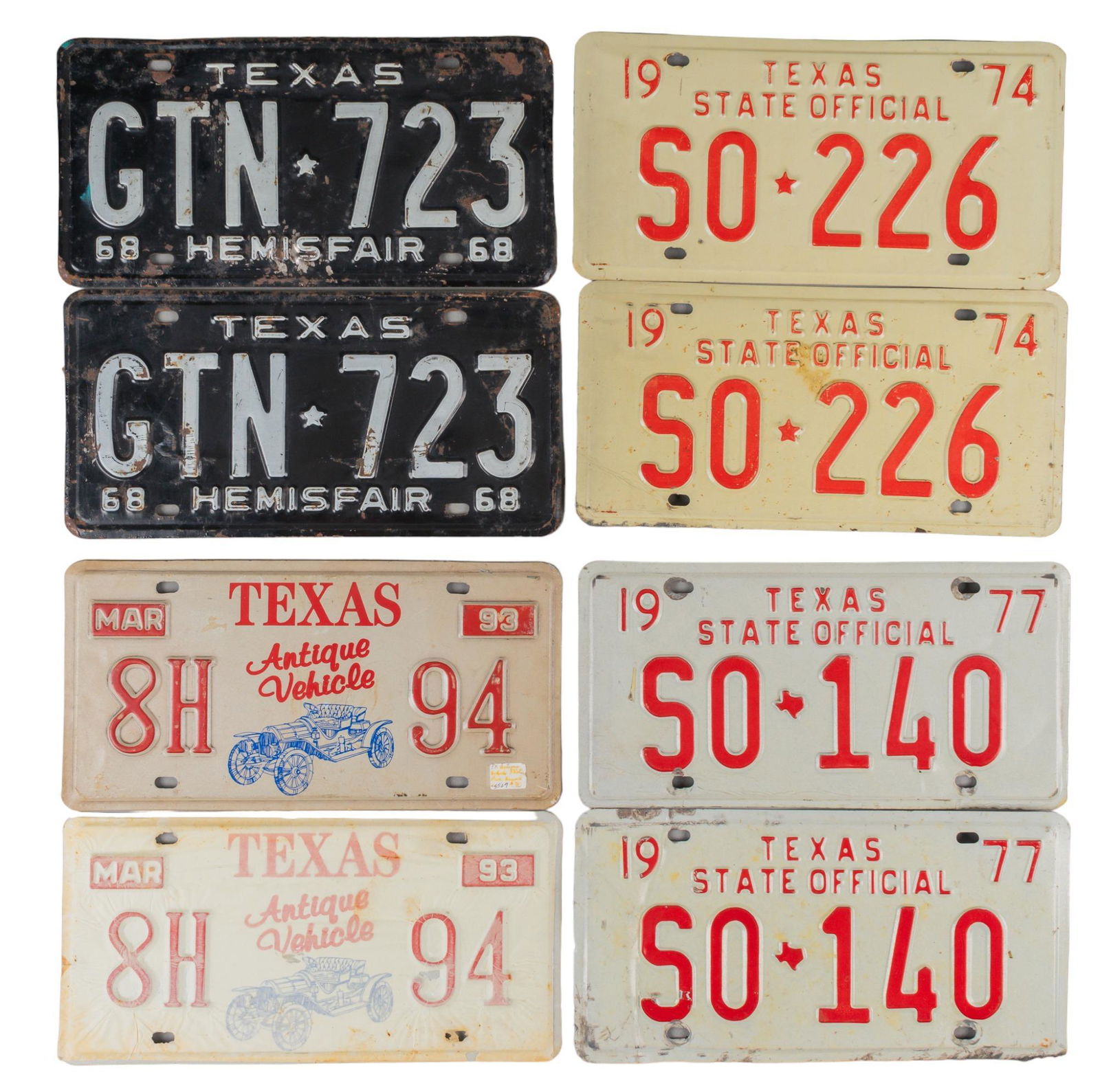 Collection of Vintage Texas License Plates (1 of 4)