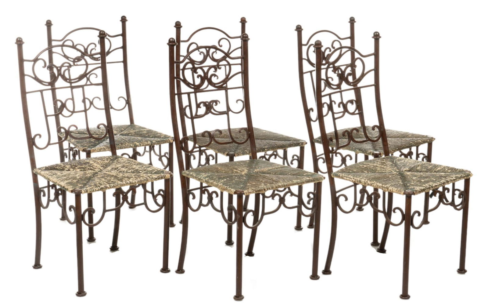Set of (6) Ironwork Chairs (1 of 4)