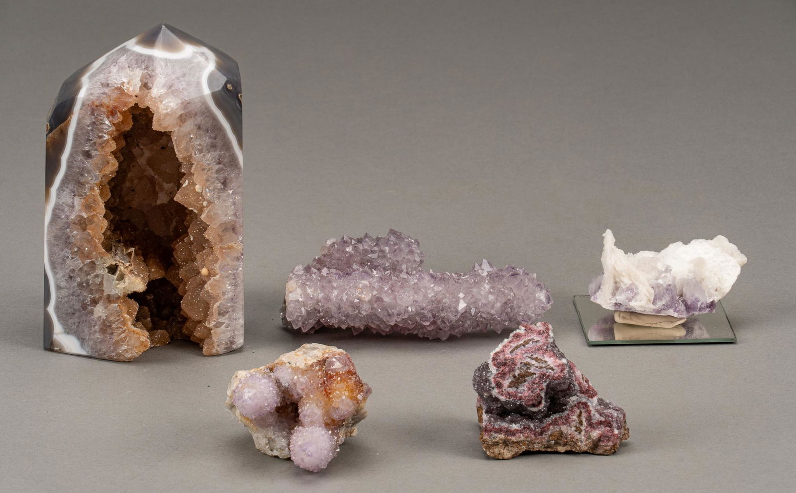 (5) Assorted Purple and Pink Crystal Formations (1 of 4)