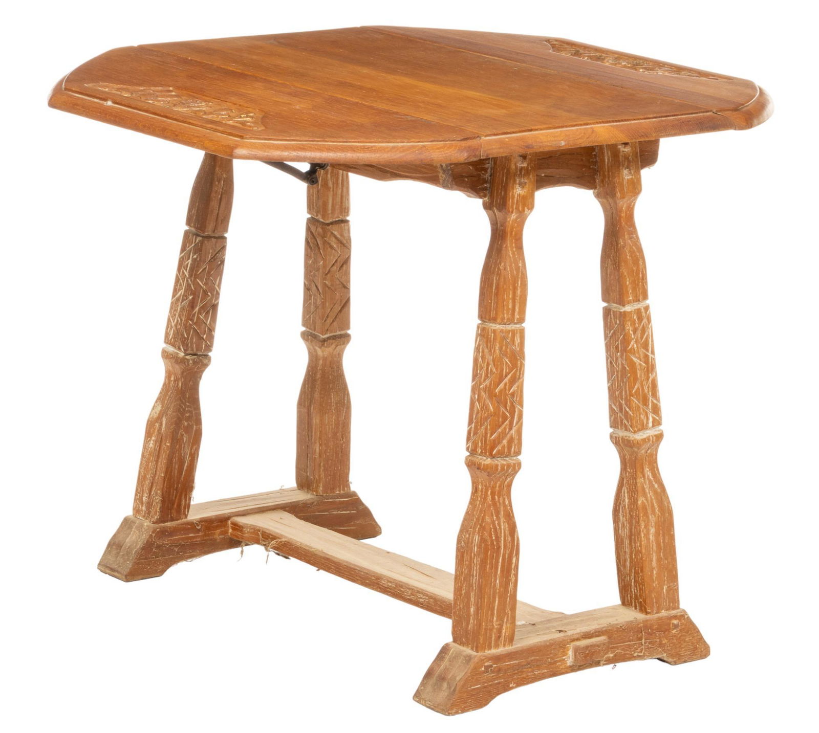 A. Brandt Ranch Oak Cactus Drop Leaf Side Table (1 of 7)