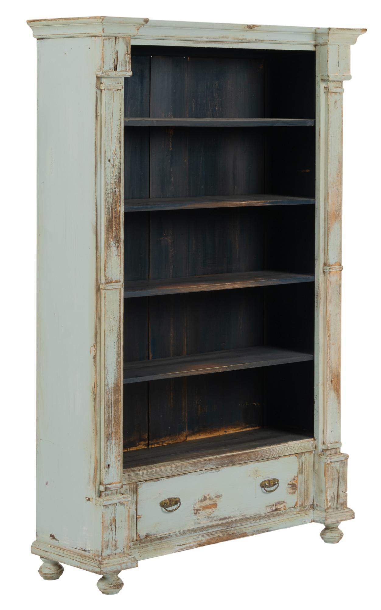 Rustic Painted Bookcase (1 of 6)