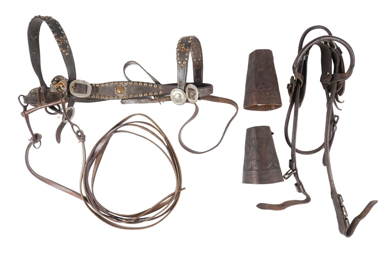 decorative period head stalls and 2 cowboy cuffs (1 of 5)