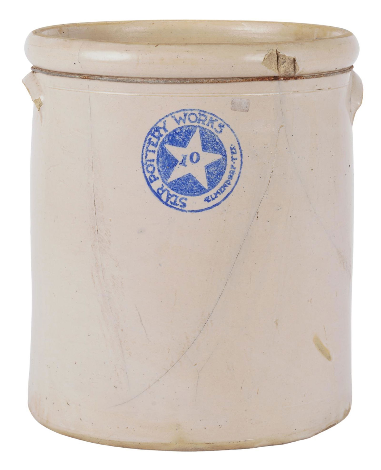 Antique 10-Gallon Star Pottery Works (TX) Crock (1 of 6)