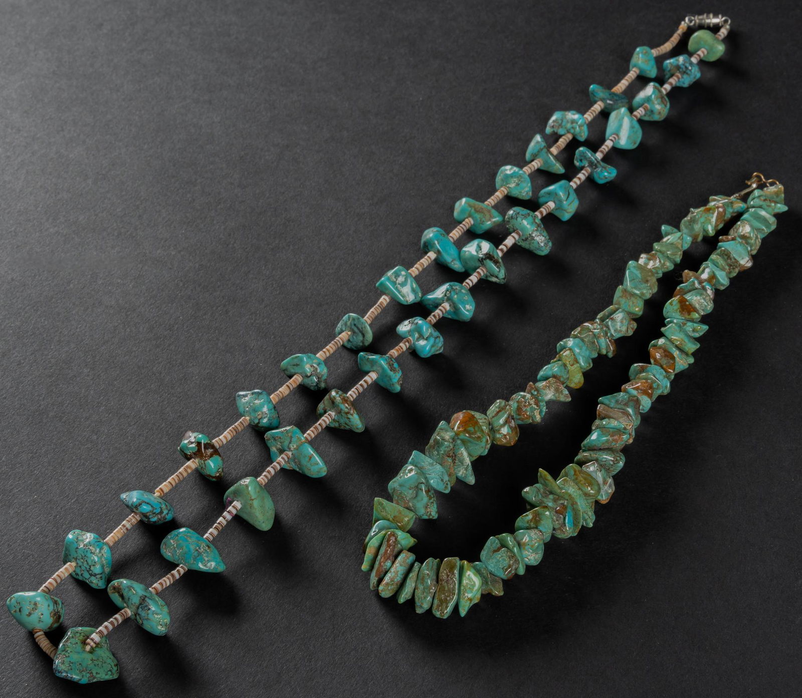 (2) Turquoise Natural Stone Necklaces (1 of 5)