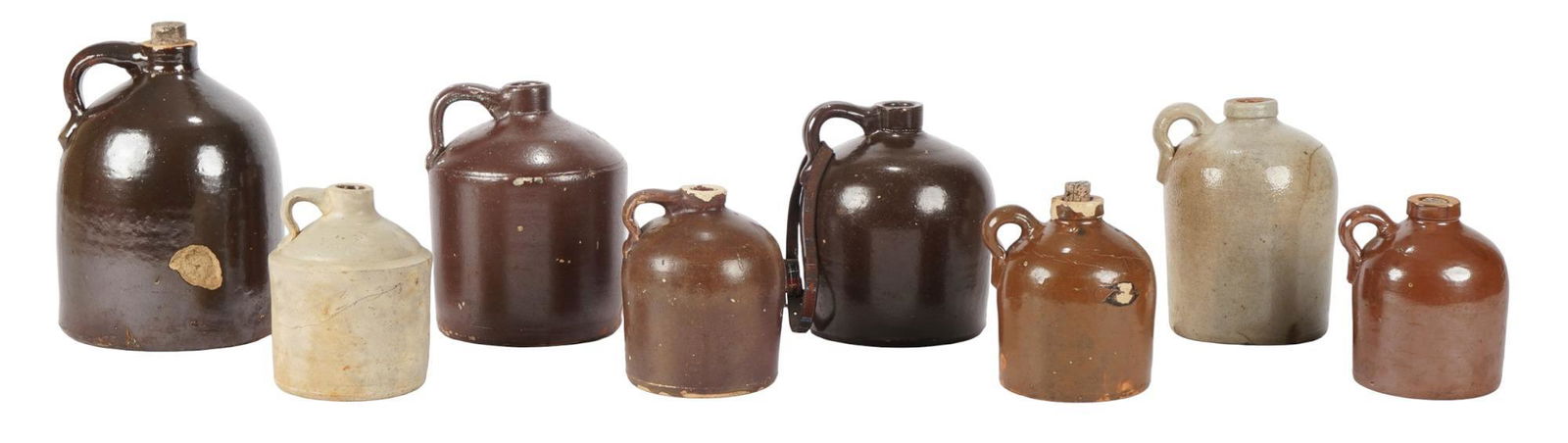 Group of (8) Small Texas Pottery Jugs (1 of 6)